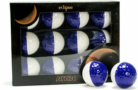 Нова топка за голф Nitro Eclipse White/Dark Blue - 1