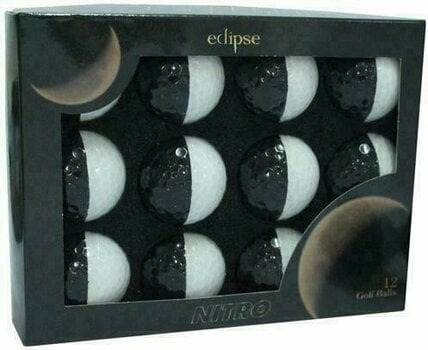 Golfová loptička Nitro Eclipse White/Black - 1