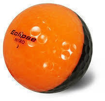 Нова топка за голф Nitro Eclipse Black/Tangerine