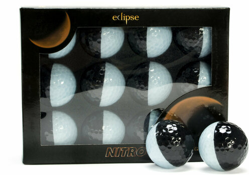 Piłka golfowa Nitro Eclipse Black/Light Blue - 1