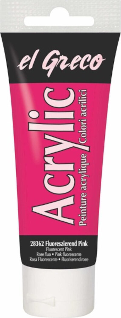 Colore acrilico Kreul El Greco Colori acrilici 75 ml Fluorescent Pink