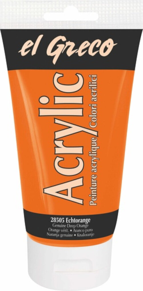 Culoare acrilică Kreul El Greco Vopsea acrilică 150 ml Genuine Orange