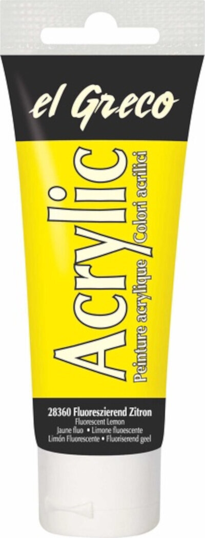 Akryylimaali Kreul El Greco Akryylimaali 75 ml Fluorescent Citron