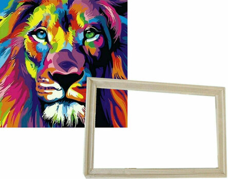 Schilderen op nummer Gaira With Frame Without Stretched Canvas Lion - 1