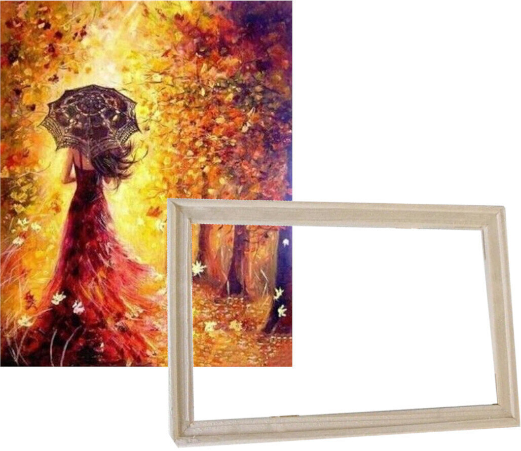 Pintura por números Gaira With Frame Without Stretched Canvas Autumn Forest