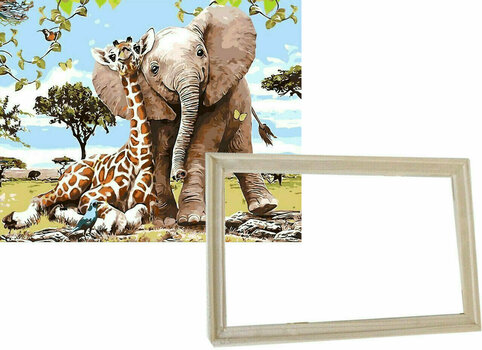 Schilderen op nummer Gaira With Frame Without Stretched Canvas Friends - 1