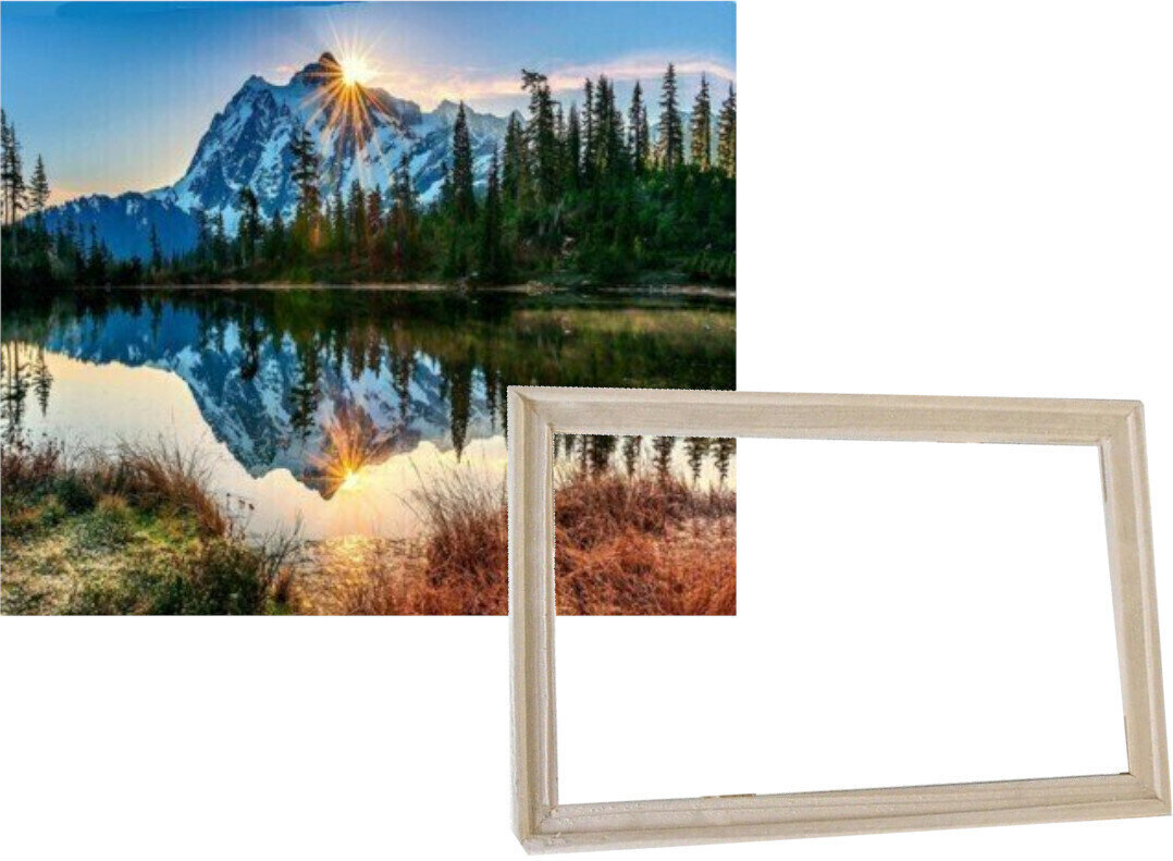 Maalaa numeroiden mukaan Gaira With Frame Without Stretched Canvas Sunrise