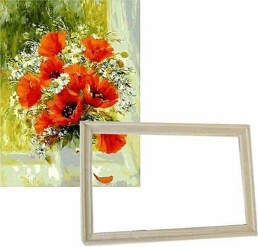 Schilderen op nummer Gaira With Frame Without Stretched Canvas Poppies 1 - 1