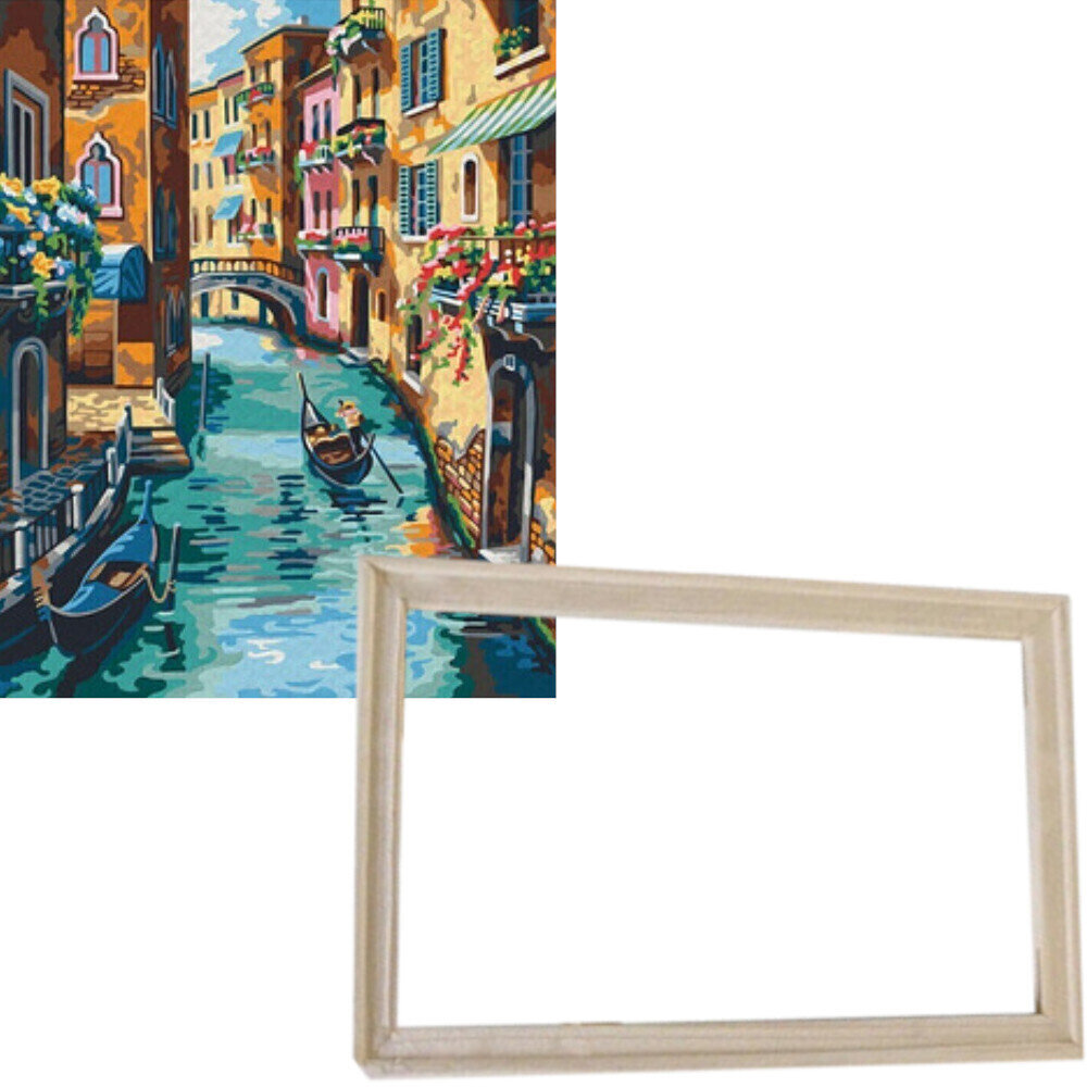 Ζωγραφική με Αριθμούς Gaira With Frame Without Stretched Canvas Venice 2