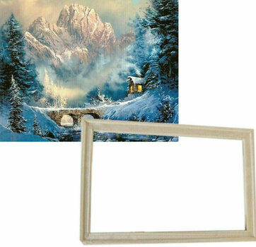Schilderen op nummer Gaira With Frame Without Stretched Canvas Alps 2 - 1