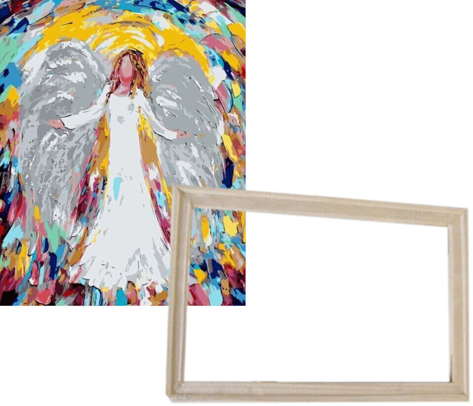 Рисуване по номера Gaira С рамка без опънато платно Ангел 1