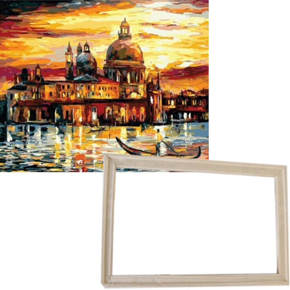 Malování podle čísel Gaira S rámem bez vypnutého plátna Benátky 1