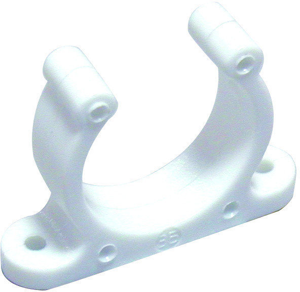 Boat Hook, Paddle, Oars Nuova Rade Plastic Support Clip White - 15 mm