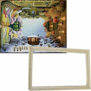 Maalaa numeroiden mukaan Gaira With Frame Without Stretched Canvas Four Seasons - 1