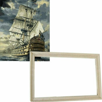 Schilderen op nummer Gaira With Frame Without Stretched Canvas Galleon - 1