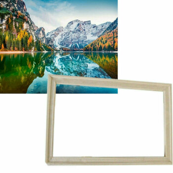 Schilderen op nummer Gaira With Frame Without Stretched Canvas Mountain Lake - 1