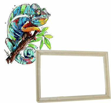 Maling efter tal Gaira With Frame Without Stretched Canvas Chameleon - 1
