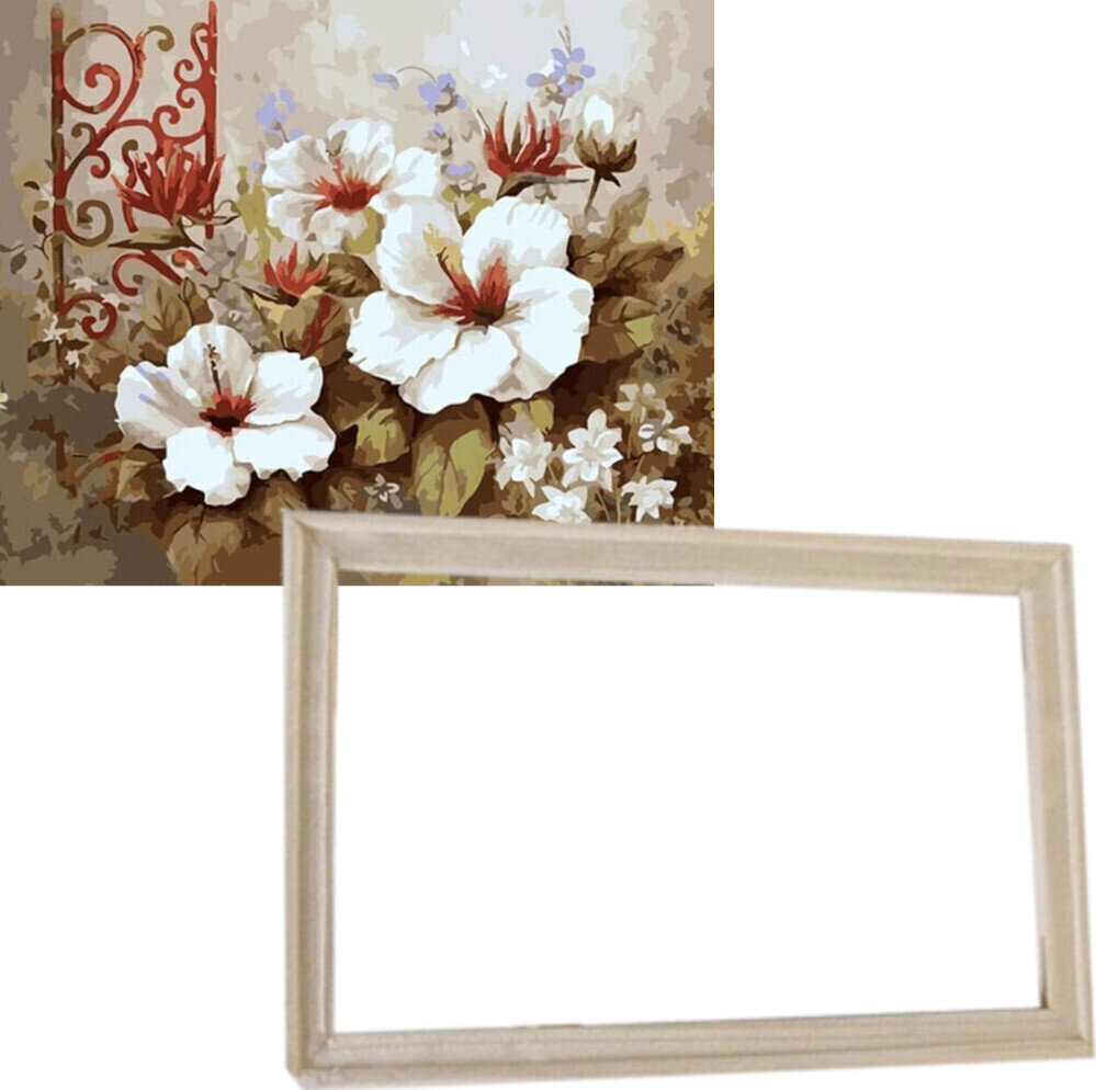 Maling efter tal Gaira With Frame Without Stretched Canvas Hibiscus