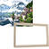 Gaira With Frame Without Stretched Canvas Lake Hallstatt