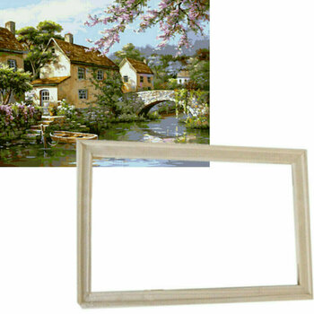 Maling efter tal Gaira With Frame Without Stretched Canvas Stone Bridge - 1