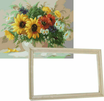 Maalaa numeroiden mukaan Gaira With Frame Without Stretched Canvas Bouquet - 1