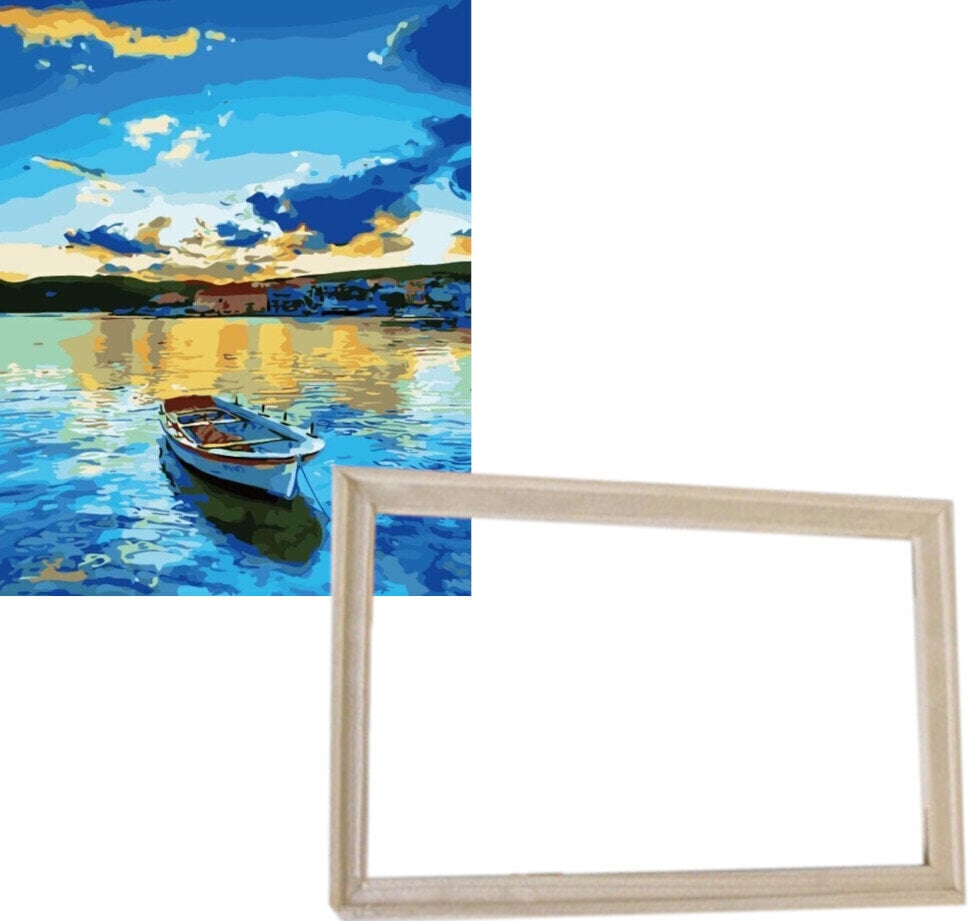 Schilderen op nummer Gaira With Frame Without Stretched Canvas Rowboat