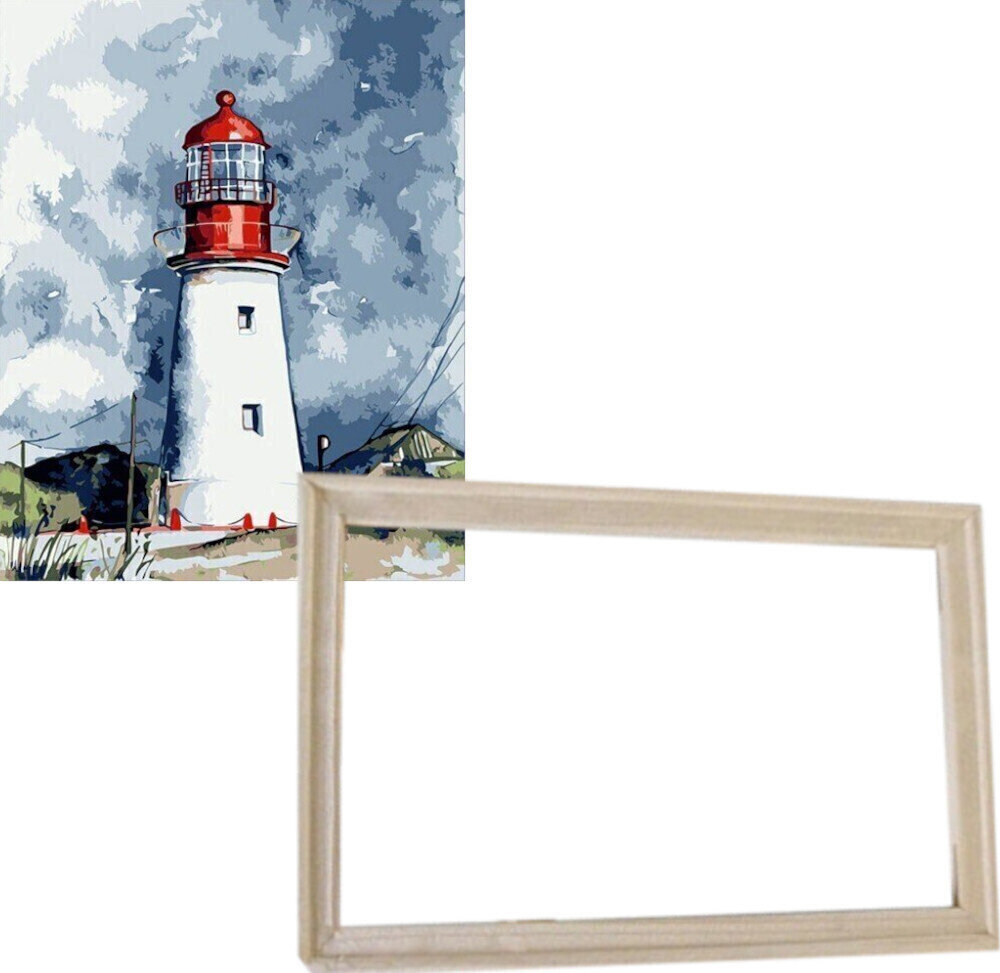Pintura por números Gaira With Frame Without Stretched Canvas Lighthouse