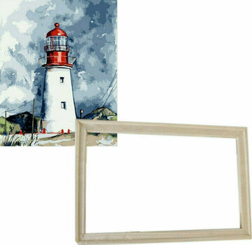 Schilderen op nummer Gaira With Frame Without Stretched Canvas Lighthouse - 1