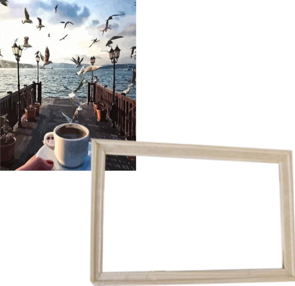 Schilderen op nummer Gaira With Frame Without Stretched Canvas The Pier