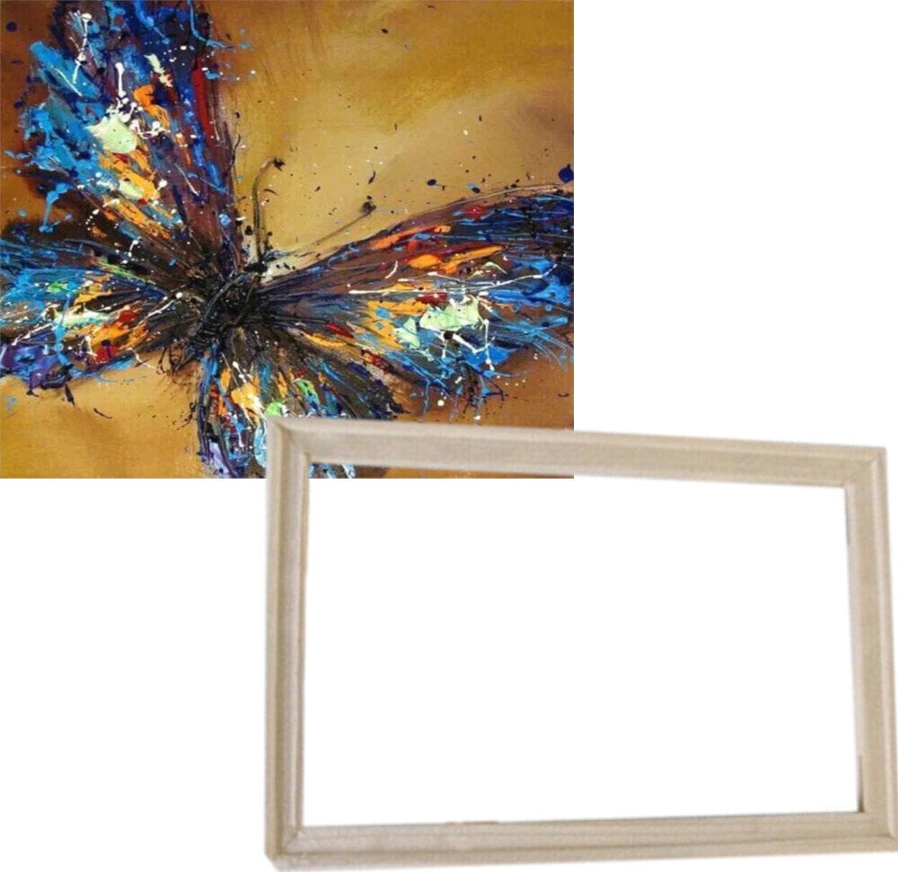Schilderen op nummer Gaira With Frame Without Stretched Canvas Butterfly 2