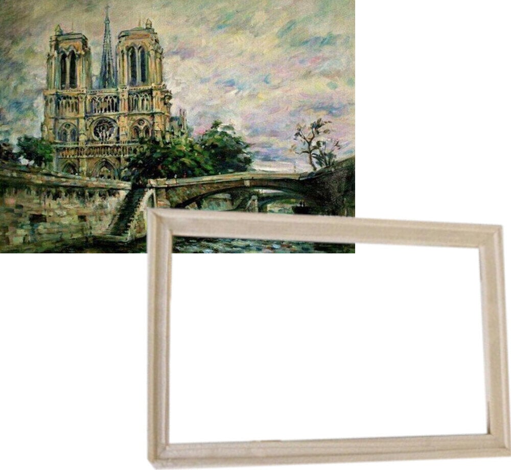 Schilderen op nummer Gaira With Frame Without Stretched Canvas Notre-Dame 1