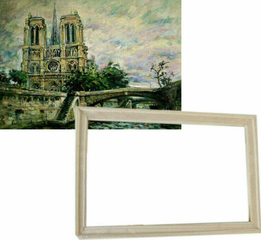 Slikanje po številkah Gaira Z okvirjem brez raztegnjenega platna Notre-Dame 1 - 1