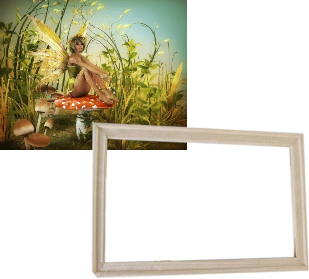 Painting by Numbers Gaira With Frame Without Stretched Canvas Elf with Wings