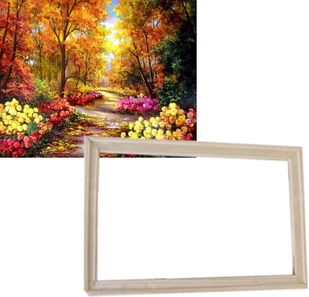 Schilderen op nummer Gaira With Frame Without Stretched Canvas Autumn