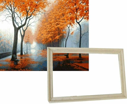 Ζωγραφική με Αριθμούς Gaira With Frame Without Stretched Canvas Autumn Park - 1