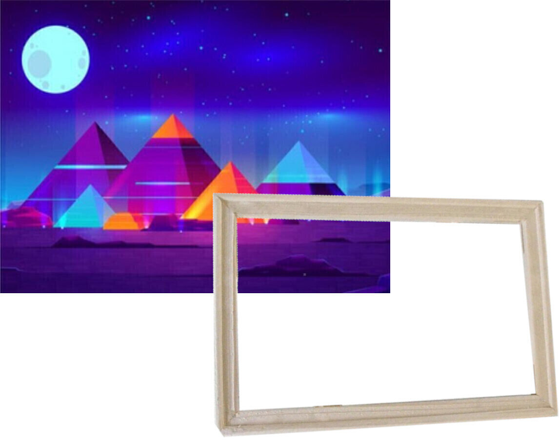 Maling efter tal Gaira With Frame Without Stretched Canvas Pyramids