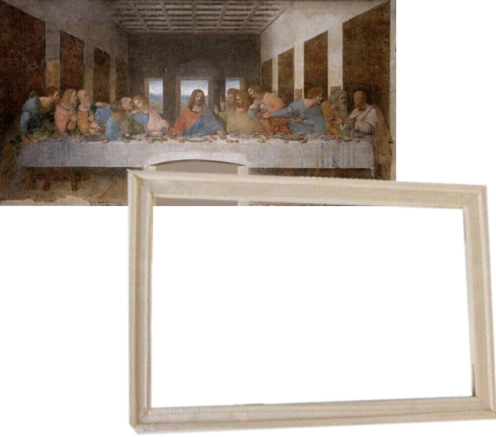 Maalaa numeroiden mukaan Gaira With Frame Without Stretched Canvas The Last Supper