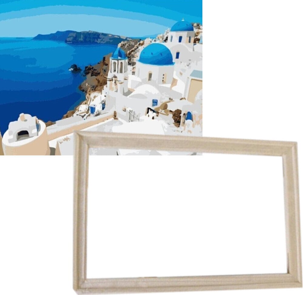 Ζωγραφική με Αριθμούς Gaira With Frame Without Stretched Canvas Greece Aegean