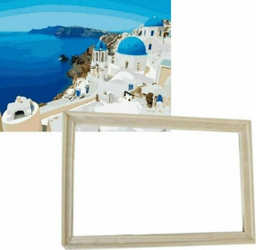 Painting by Numbers Gaira With Frame Without Stretched Canvas Greece Aegean - 1