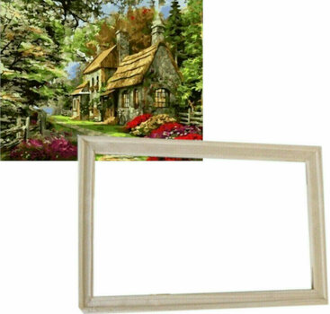 Schilderen op nummer Gaira With Frame Without Stretched Canvas Old House - 1