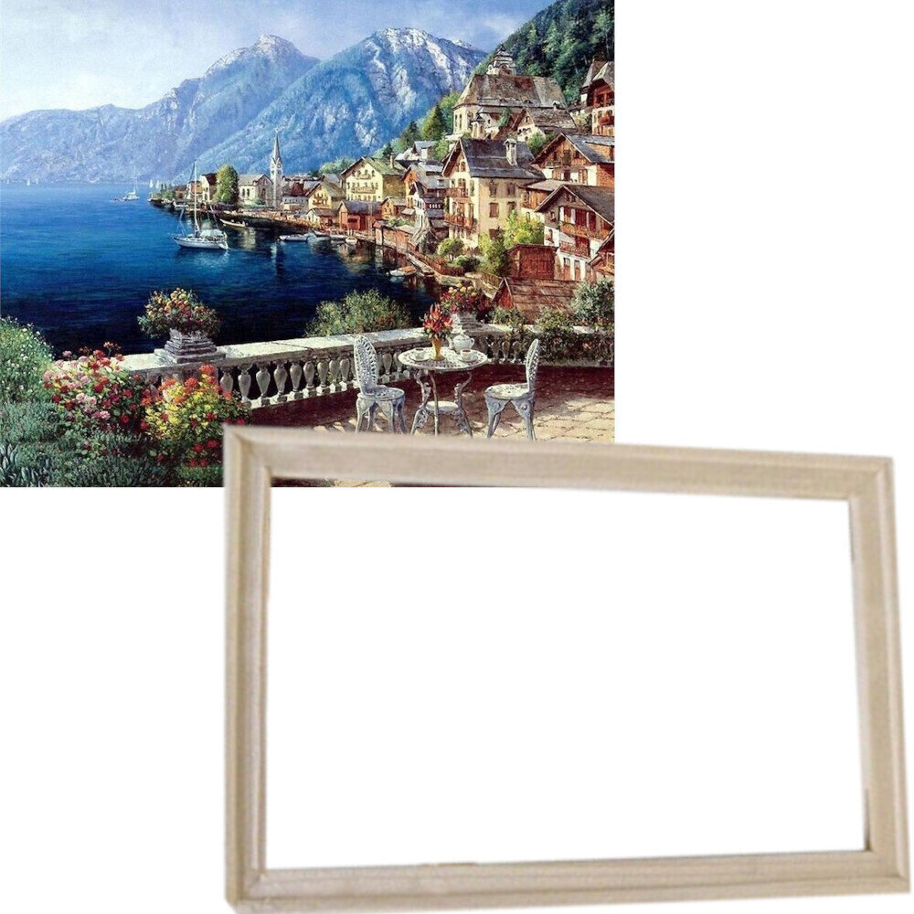 Schilderen op nummer Gaira With Frame Without Stretched Canvas Sea View