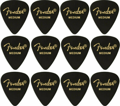 Pick Fender 351 Medium Black 12 Pick - 1