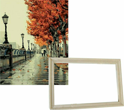 Schilderen op nummer Gaira With Frame Without Stretched Canvas Autumn Promenade - 1