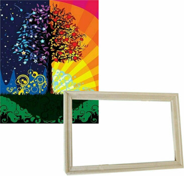 Schilderen op nummer Gaira With Frame Without Stretched Canvas Day and Night - 1
