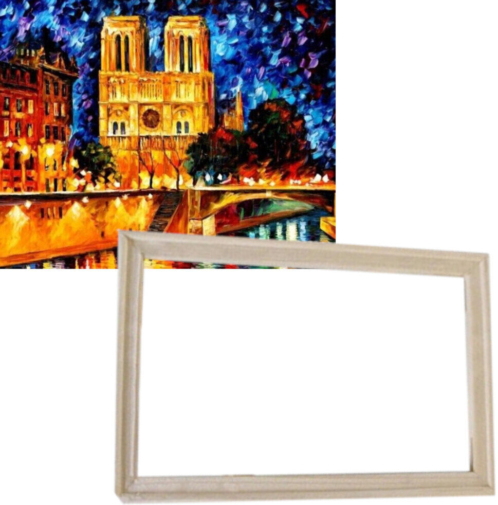 Maalaa numeroiden mukaan Gaira With Frame Without Stretched Canvas Notre-Dame