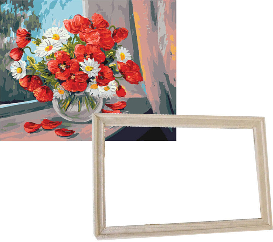 Maling efter tal Gaira With Frame Without Stretched Canvas Poppies 3