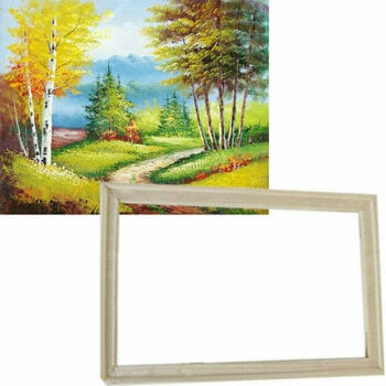 Schilderen op nummer Gaira With Frame Without Stretched Canvas Forest - 1
