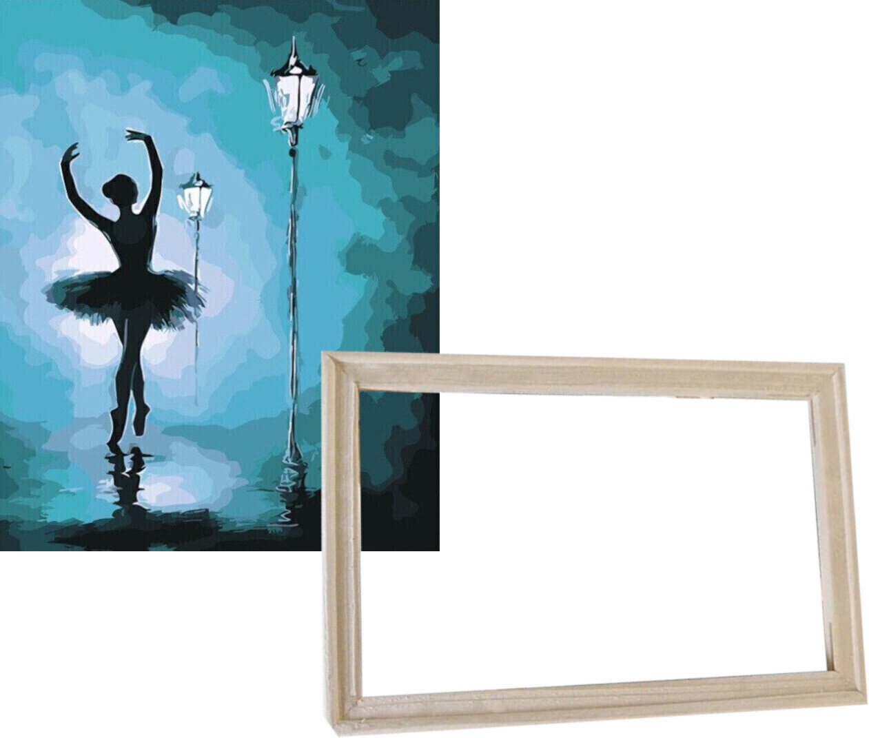 Pintura por números Gaira With Frame Without Stretched Canvas Ballerina Pintura por números