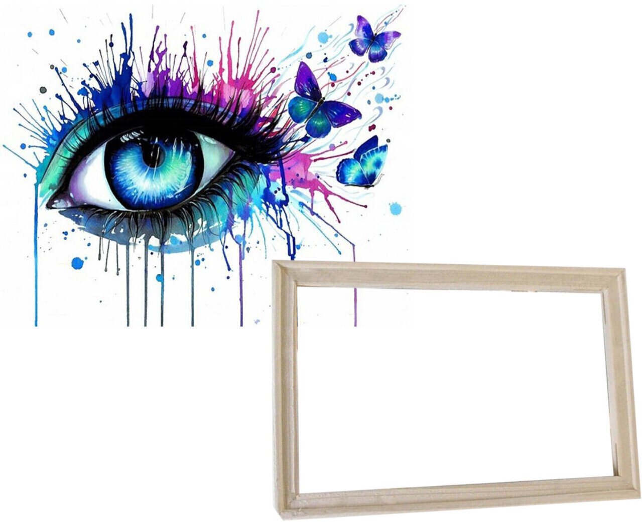 Schilderen op nummer Gaira With Frame Without Stretched Canvas Eye