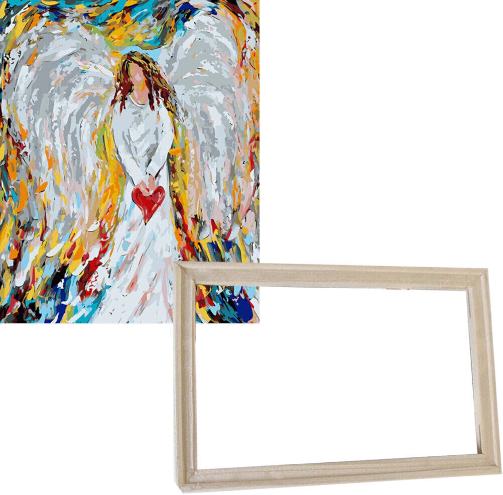 Ζωγραφική με Αριθμούς Gaira With Frame Without Stretched Canvas Angel 2